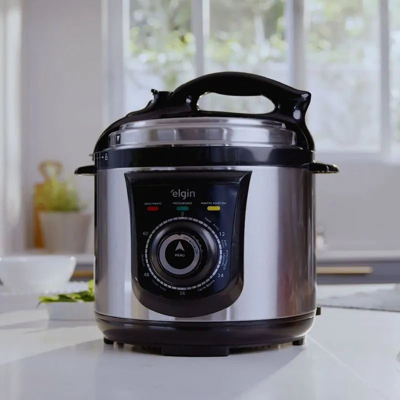 (PAGUE 1 LEVE 2) Panela de Pressão Elétrica 10 Funções – 840W | Segurança e Rapidez + BRINDE: Kit Utensílios