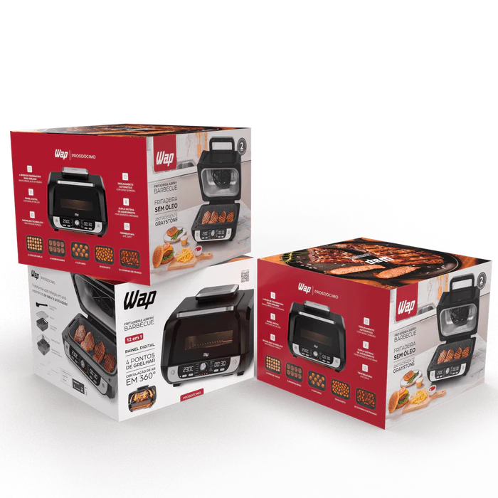 Fritadeira Elétrica WAP Air Fryer Barbecue Digital