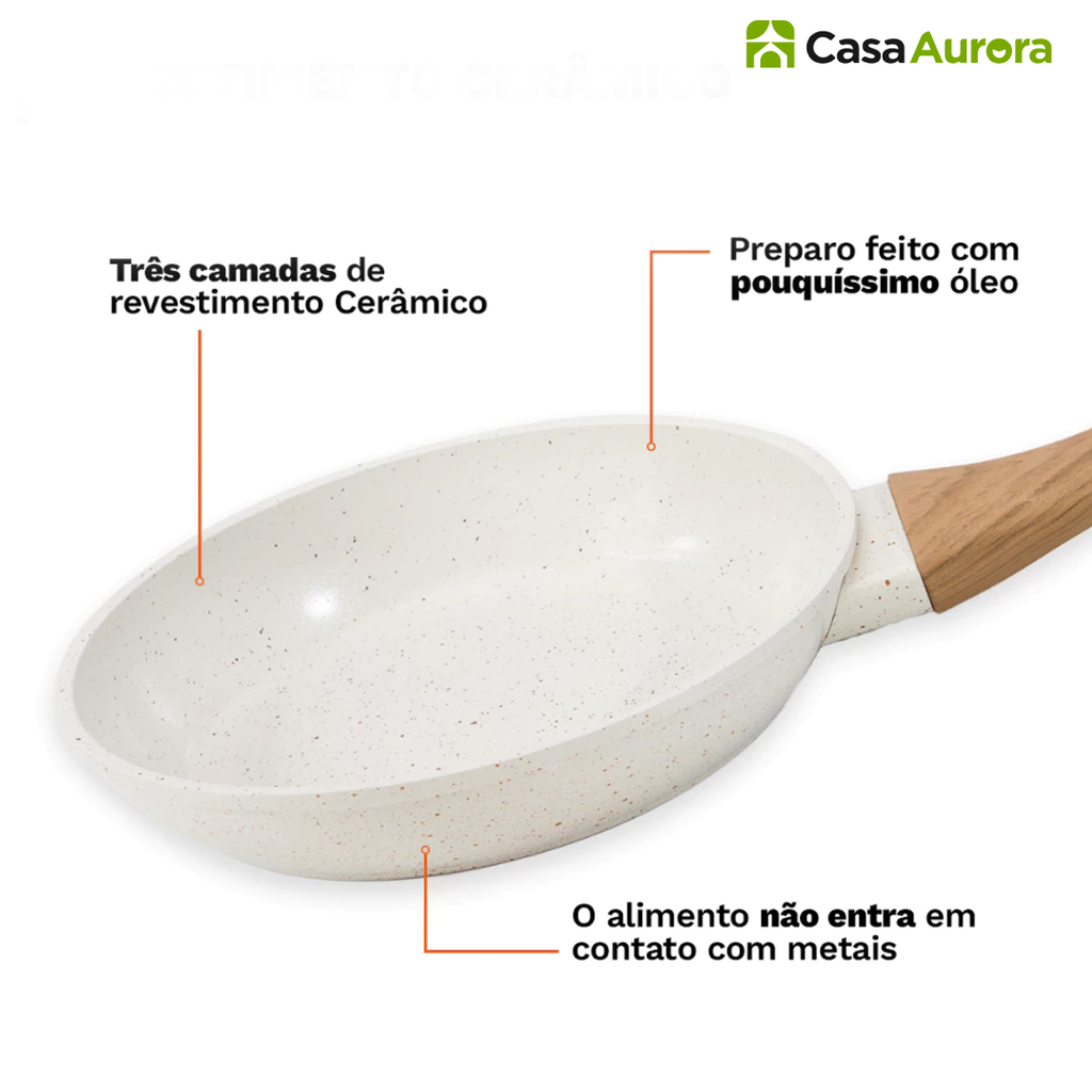 Kit Cozinha dos Sonhos: 9 Panelas Ceramica + 13 Utensílios de Brinde