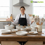 Kit Cozinha dos Sonhos: 9 Panelas Ceramica + 13 Utensílios de Brinde