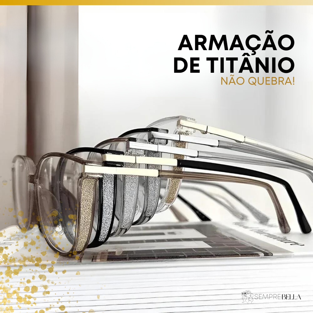 Óculos Multifocal Crystal Fashion - Se Adapta Ao Seu Grau (Compre 1 Leve 2 + Brinde Capinha Protetora)