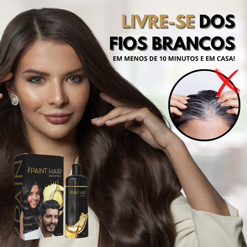 (COMPRE 1 LEVE 2) Shampoo Paint Hair - 3 em 1 [Tinge, Hidrata e Promove o Crescimento]