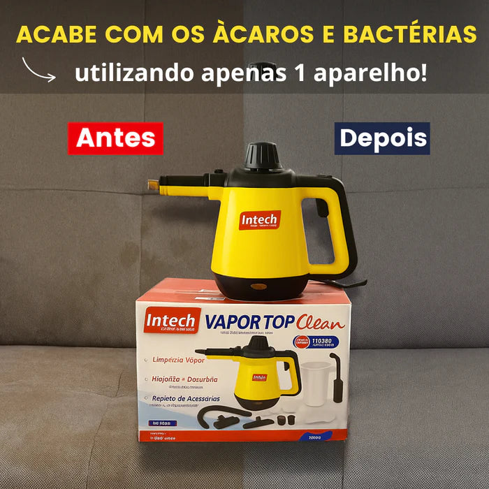 Limpador à Vapor com 9 acessórios + Brinde Esponja Mágica