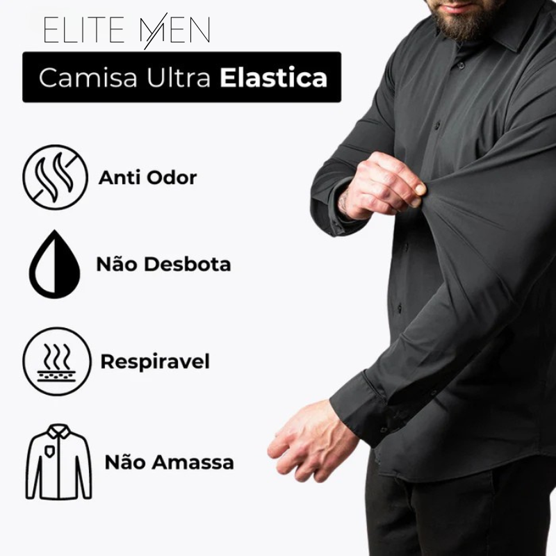 Kit 4 Camisas Ultra tec + 4 Calças Gentleman + Brinde Relogio de Couro