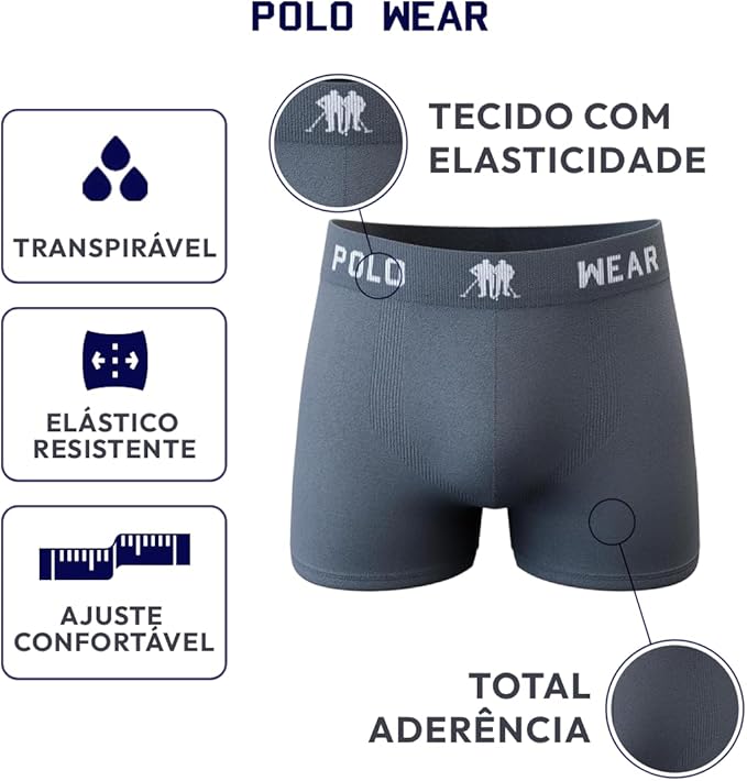 Kit 20 Cuecas Masculina Boxer Microfibras + 15 Pares de Meias