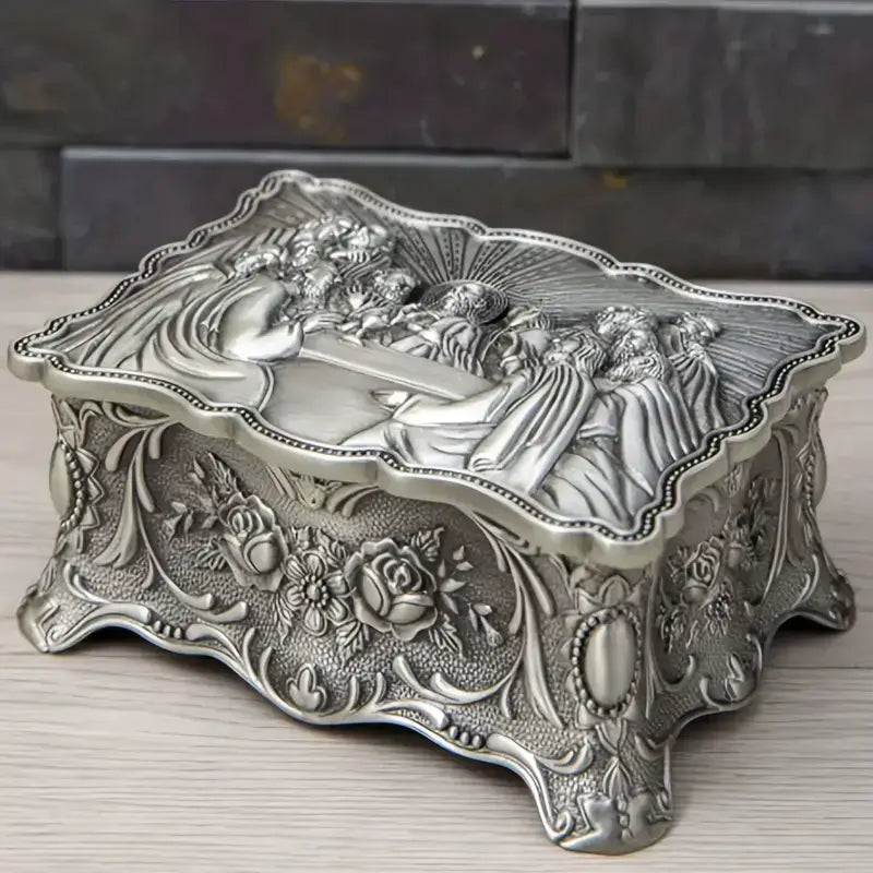 Porta-jóias a Última Ceia Jóias Religiosas Anel Colar Caixa Presente