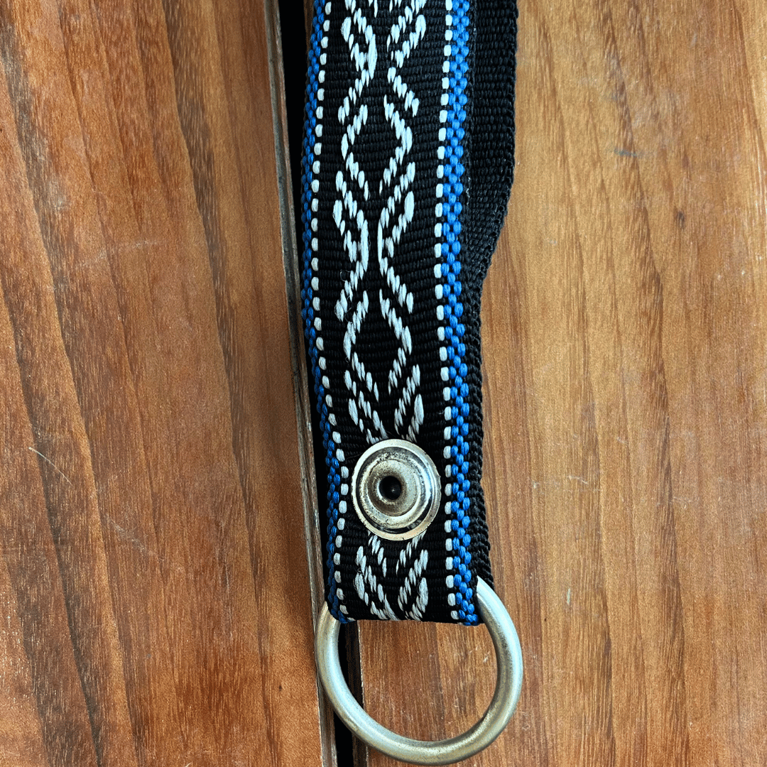 Cabresto de Fita Bordado Azul Escuro para Cavalo