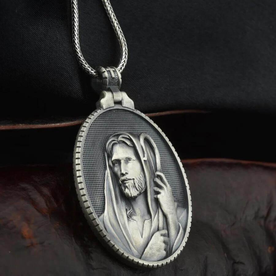 Colar Religioso Cristão Puro Pastor Jesus Cristo
