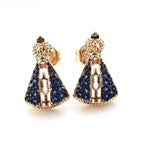 Brinco Nossa Senhora Aparecida com Pedras Zircão