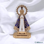 (OFERTA EXCLUSIVA) Imagem Nossa Senhora Aparecida - Dupla Face com Manto de Zircônia