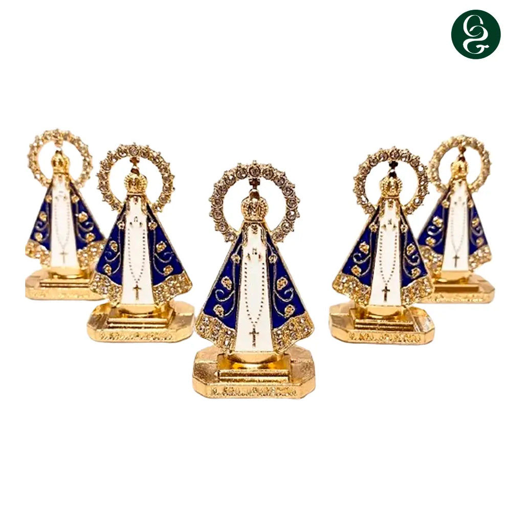 (OFERTA EXCLUSIVA) Imagem Nossa Senhora Aparecida - Dupla Face com Manto de Zircônia