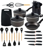 Kit Cozinha •  Panelas + Jogo de Utensílios (30 itens)