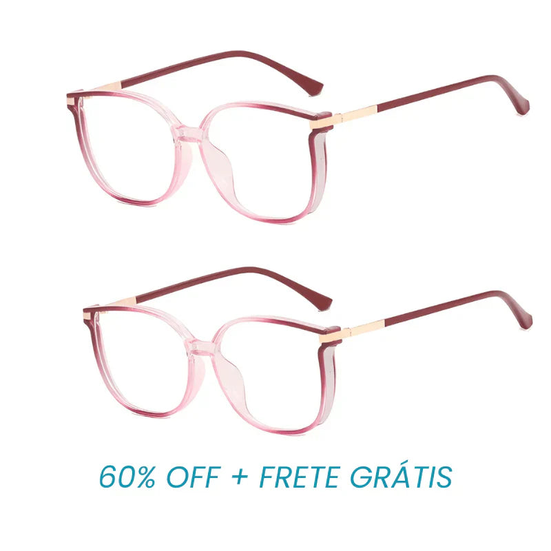 Óculos Multifocal Crystal Fashion - Se Adapta Ao Seu Grau (Compre 1 Leve 2 + Brinde Capinha Protetora)