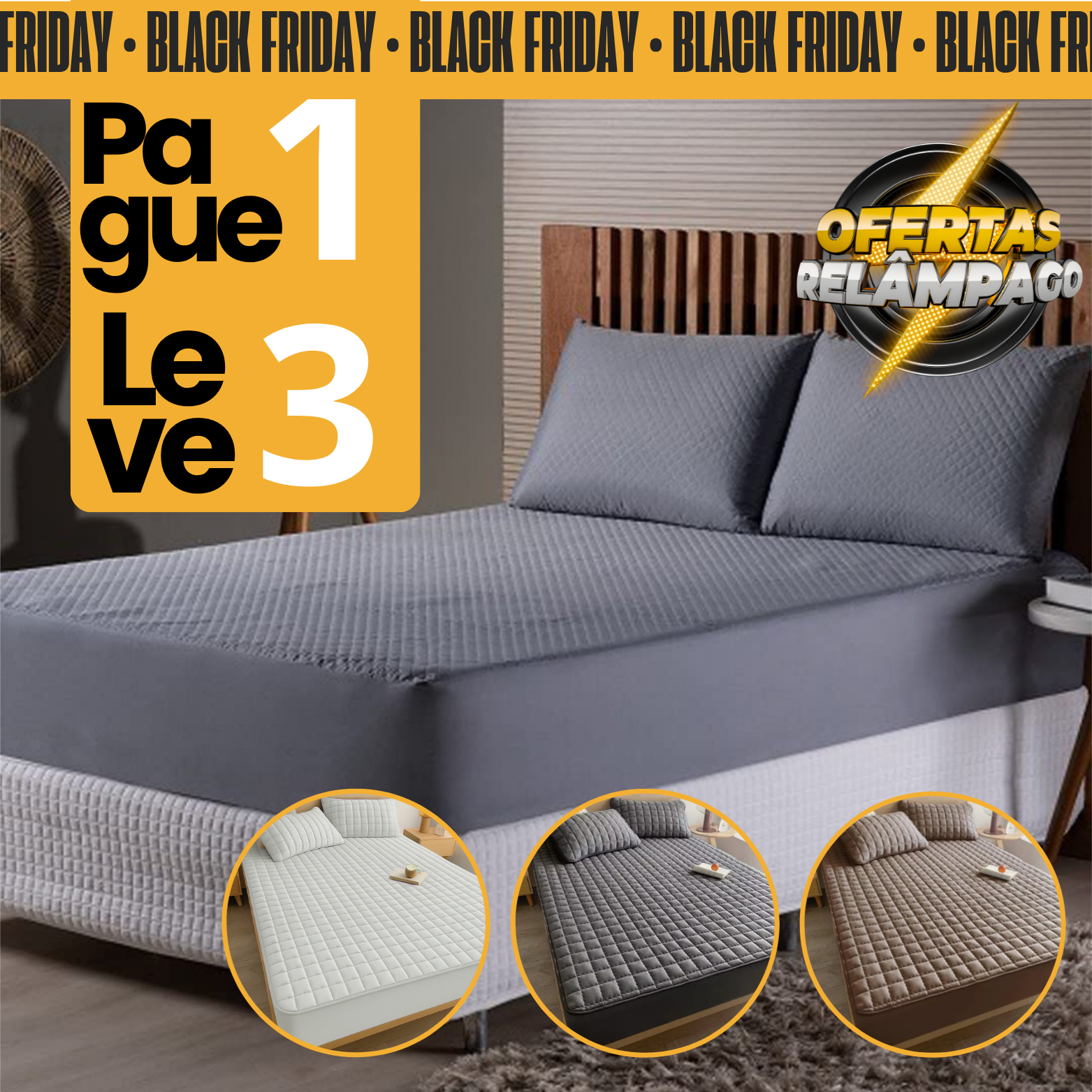 Jogo de Cama Impermeável Hydra Soft™ – Capa Protetora contra Líquidos, Suor e Manchas (Kit com Unidades Adicionais Inclusas)