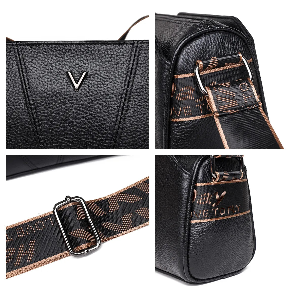 Bolsa Feminina em Couro Legitimo - V