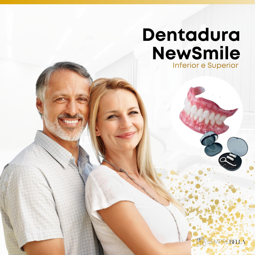 Dentadura Universal NewSmile | Ajustável e Adaptativel (Compre 1 Peça leve 2)