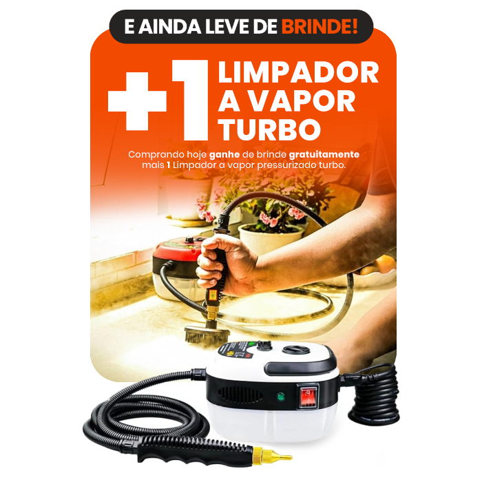 Limpador a Vapor Pressurizado Turbo 2500W Bivolt – Potência e Eficiência na Limpeza