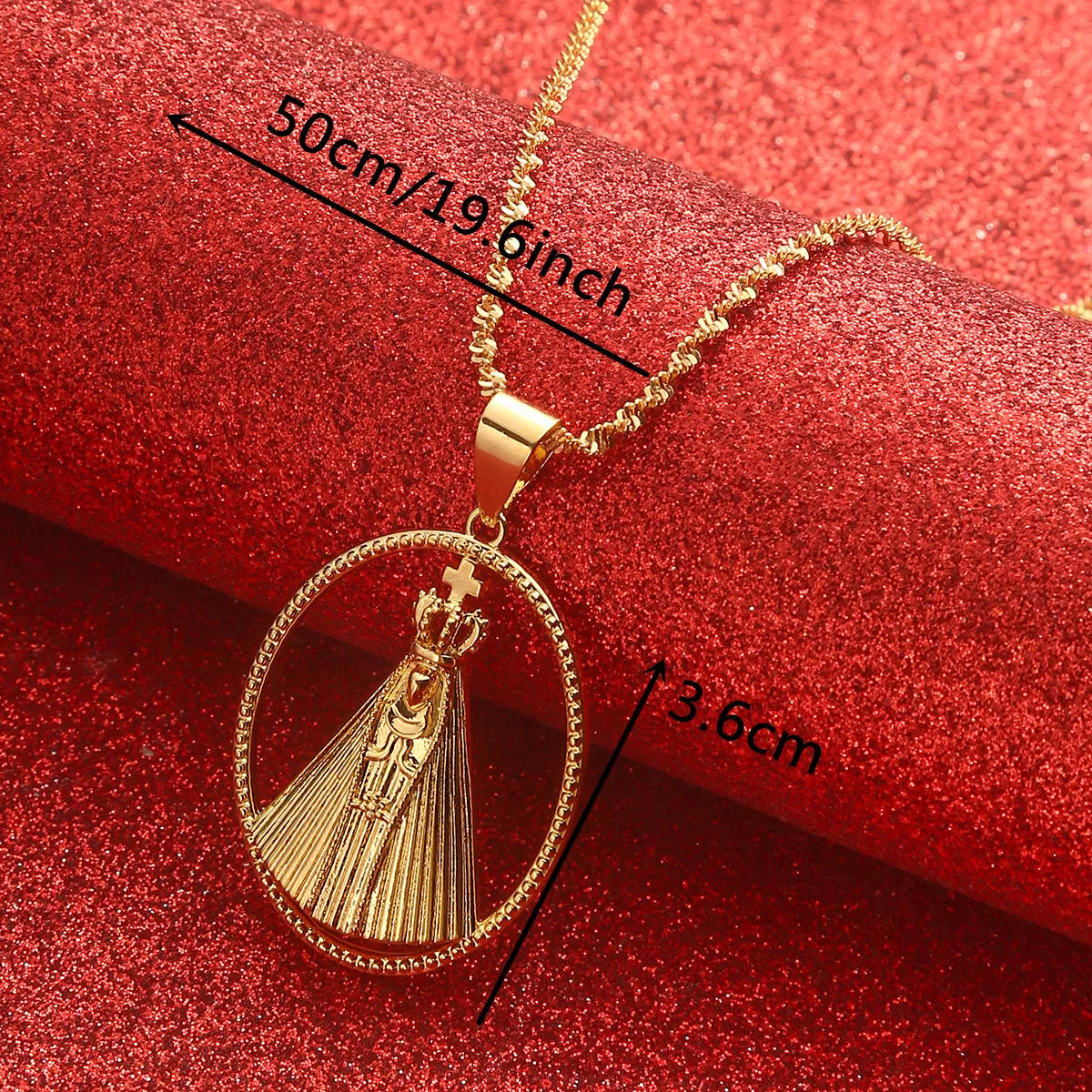 Colar Aparecida - Virgem Maria - FRETE GRATUITO