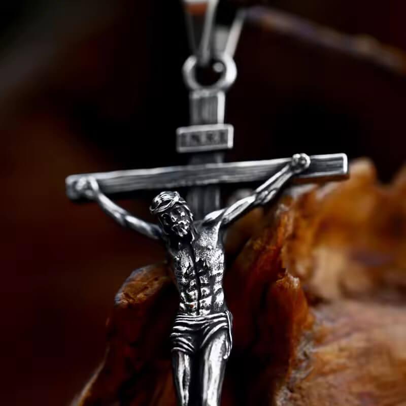 Colar Jesus Cristo Crucificado Prata