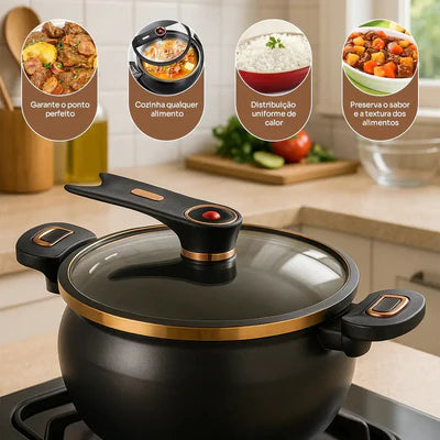 Panela de Micropressão Antiaderente e Antiexplosiva – [Leve 2 Pague 1] + Brinde