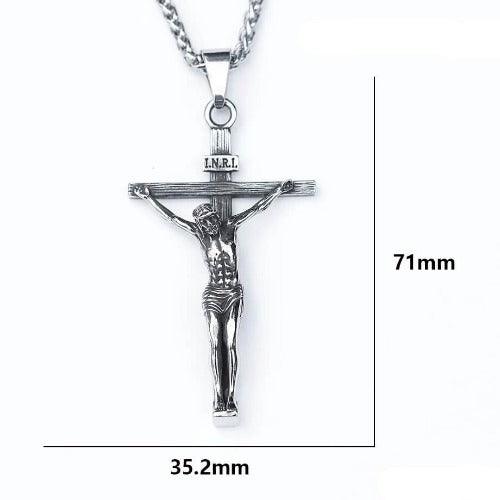 Colar Jesus Cristo Crucificado Prata
