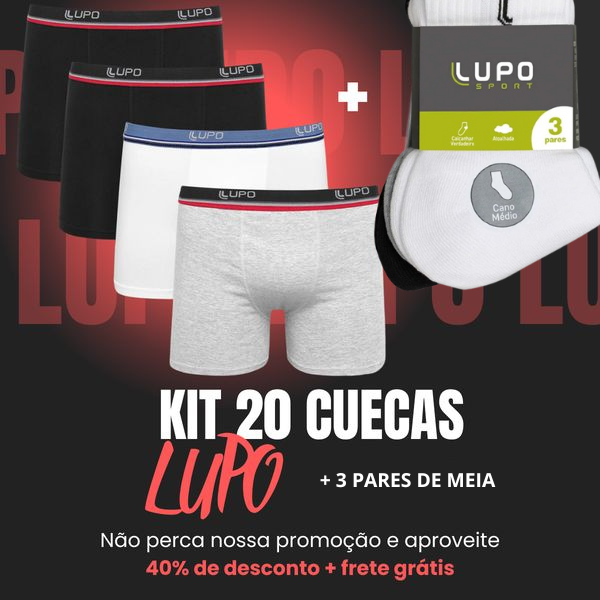 Kit 20 Cuecas Original + Brinde 3 Pares de Meia