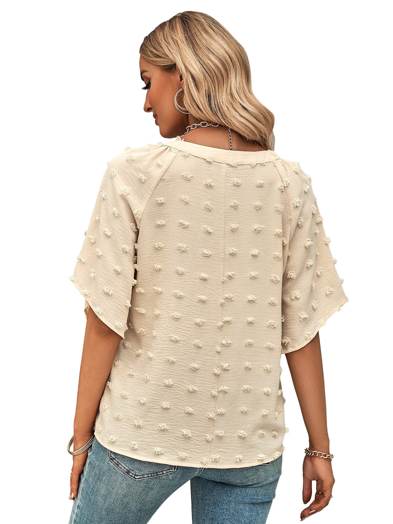 Blusa  Malú Tecido Texturizado Decote V