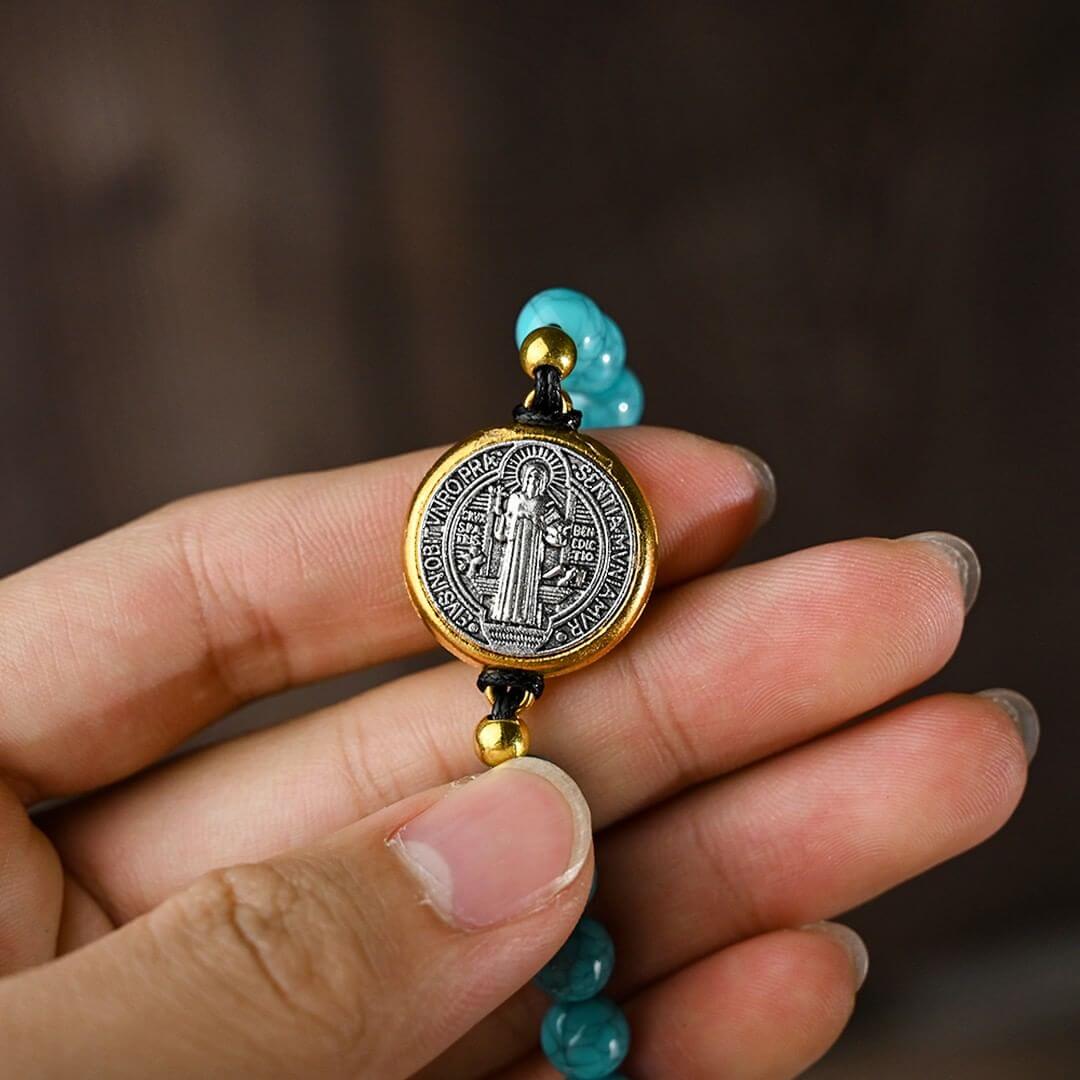 Pulseira de Pedra Turquesa São Bento