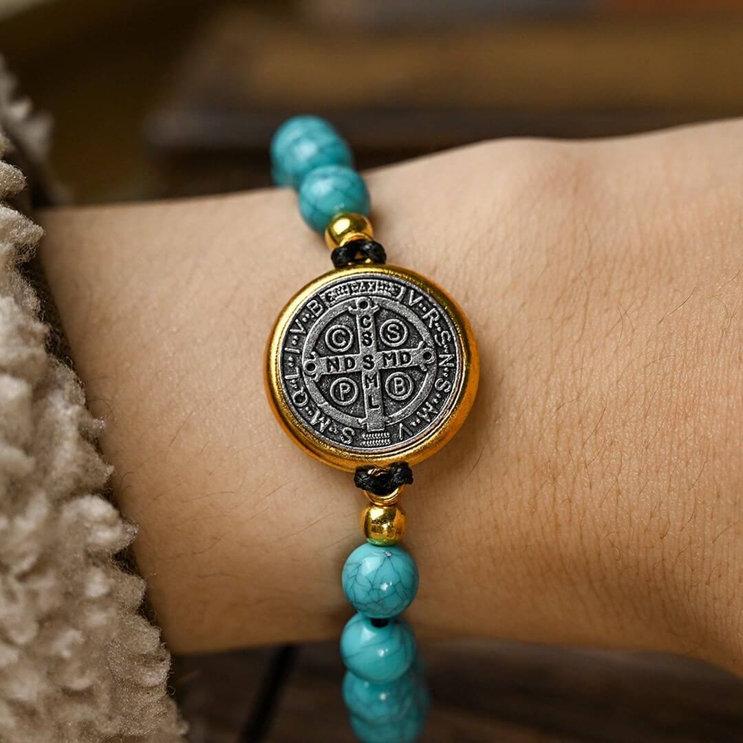 Pulseira de Pedra Turquesa São Bento