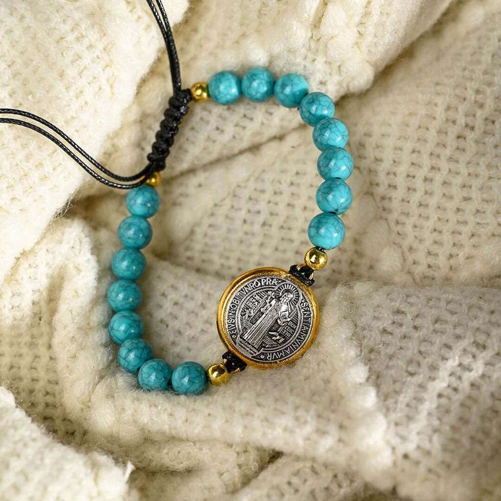 Pulseira de Pedra Turquesa São Bento