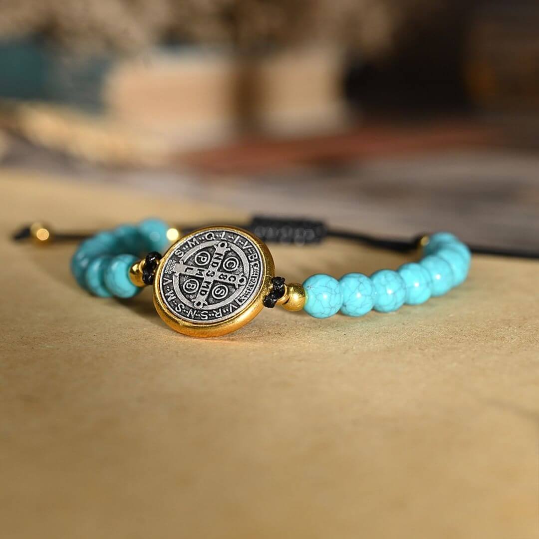 Pulseira de Pedra Turquesa São Bento