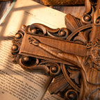 Crucifixo de Madeira Jesus Cristo - Cruz de Madeira Parede