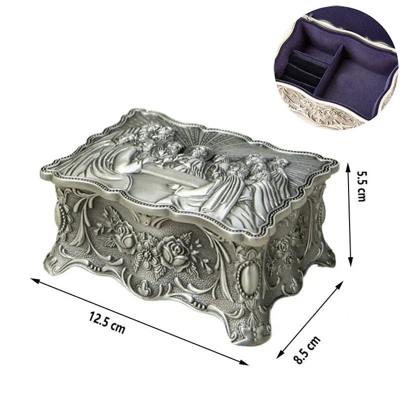 Porta-jóias a Última Ceia Jóias Religiosas Anel Colar Caixa Presente