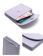 Carteira Feminina Compacta em Couro Modern Slim