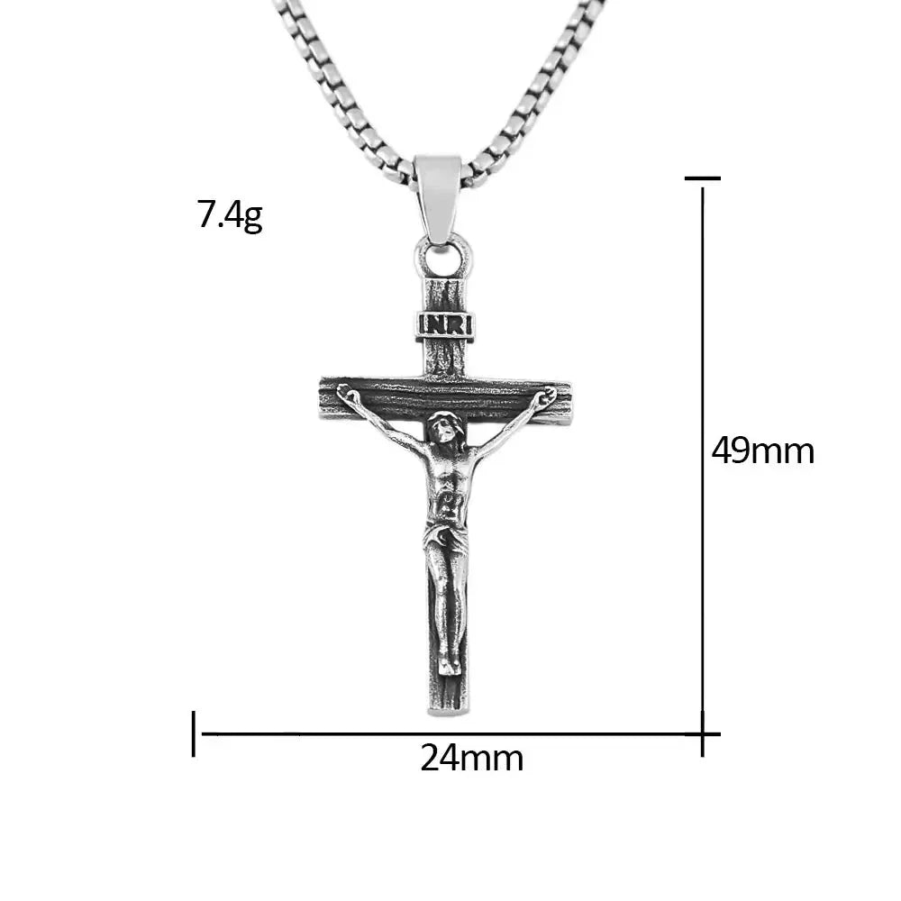 Colar Jesus Cristo Crucificado Vintage