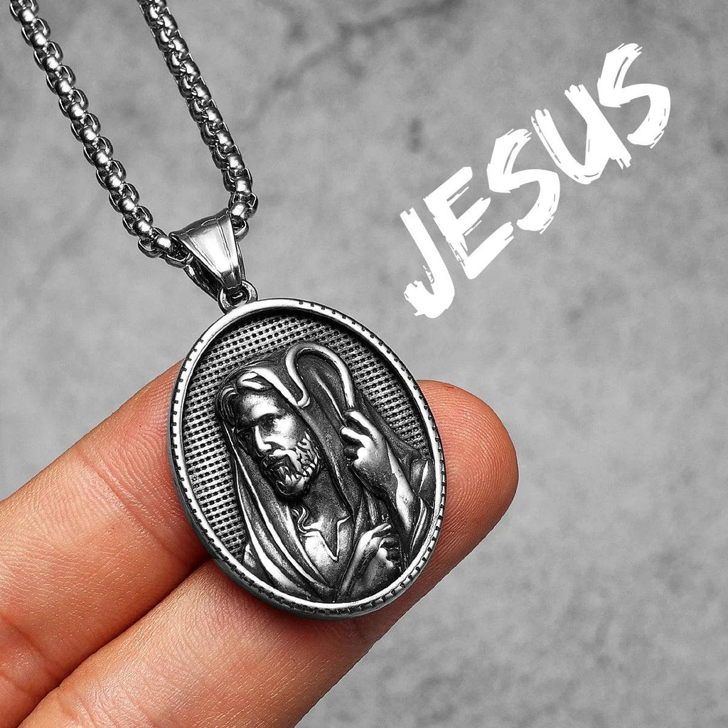 Colar Religioso Cristão Puro Pastor Jesus Cristo