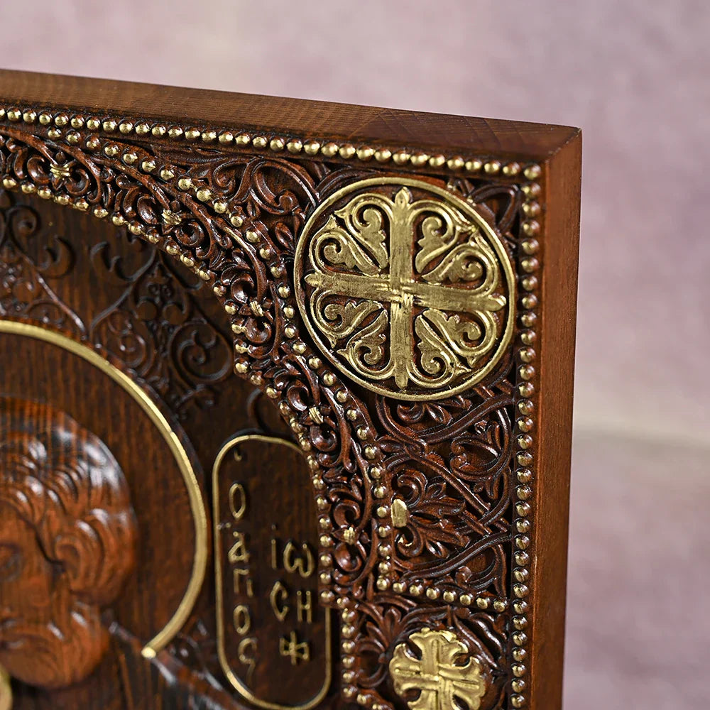 Sagrada Família Natividade Escultura em Madeira