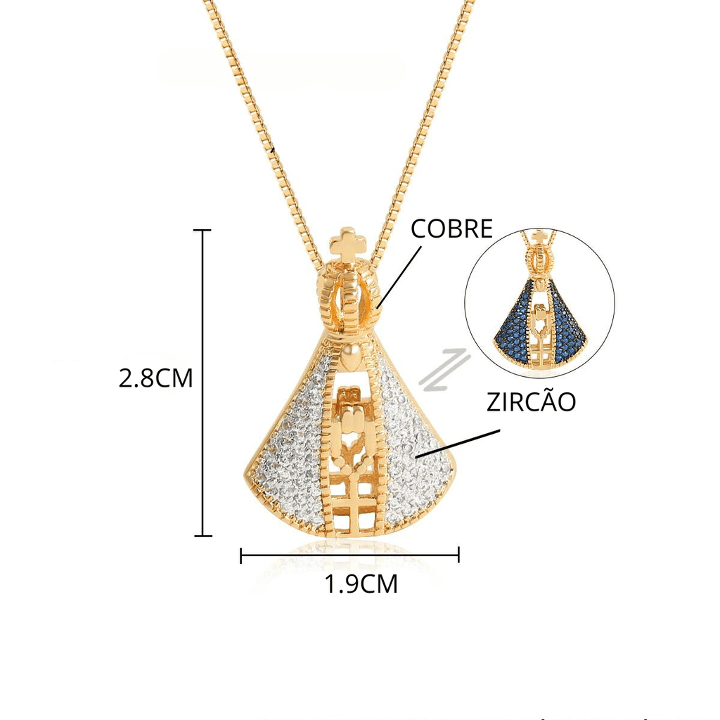 Colar Nossa Senhora Aparecida - Dupla Face