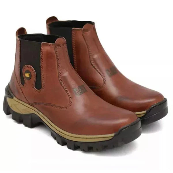 Bota Masculina Adventure em Couro Legítimo | +3 Brindes: Chinelo, Relógio e Cinto
