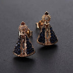 Brinco Nossa Senhora Aparecida com Pedras Zircão