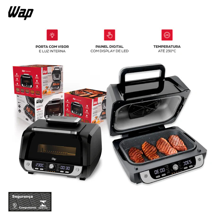 Fritadeira Elétrica WAP Air Fryer Barbecue Digital