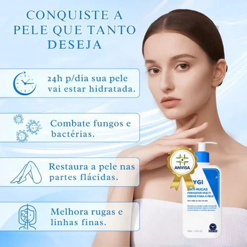 (Kit com 3 Unidades) Creme de Pele Anti-Rugas e Flacidez Fubsta Hoygi- Resultados em 10 Dias de Uso