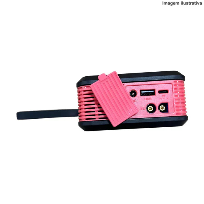 (ÚLTIMAS UNIDADES) KIT 3 EM 1 - CARREGADOR DE BATERIA + BOMBA DE AR PORTÁTIL + LANTERNA 450 LM