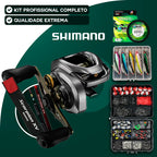 Kit Completo de Pesca Profissional [Carretilha, Vara, Linha e Acessórios]