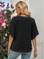 Blusa  Malú Tecido Texturizado Decote V